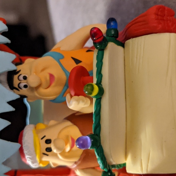 Vintage 1994 Hallmark Keepsake Flintstones Fred and Barney Flintmobile Ornament - Picture 7 of 8